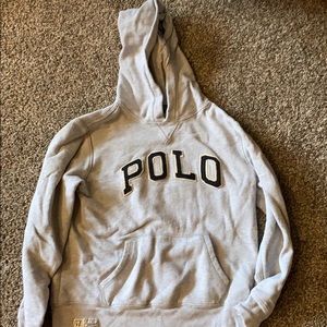 grey polo hoodie